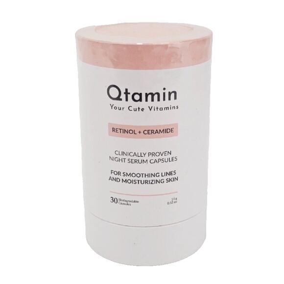 Qtamin Other - Qtamin Retinol Ceramide Night Serum Capsules Face Neck 30 Count